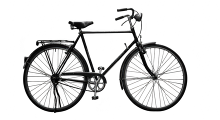 Vintage bicycle isolated on transparent background