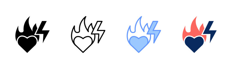 Inner Power icon set multiple style collection