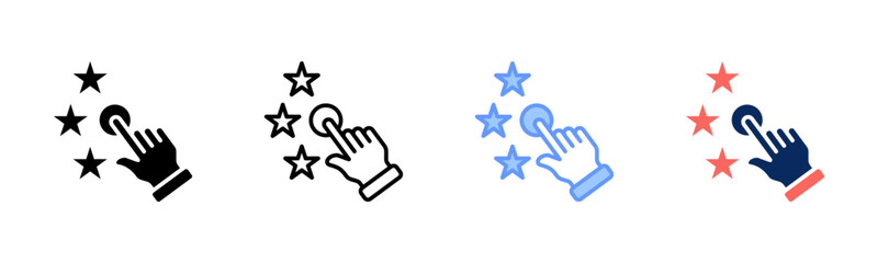 Fototapeta premium Dream Trigger icon set multiple style collection