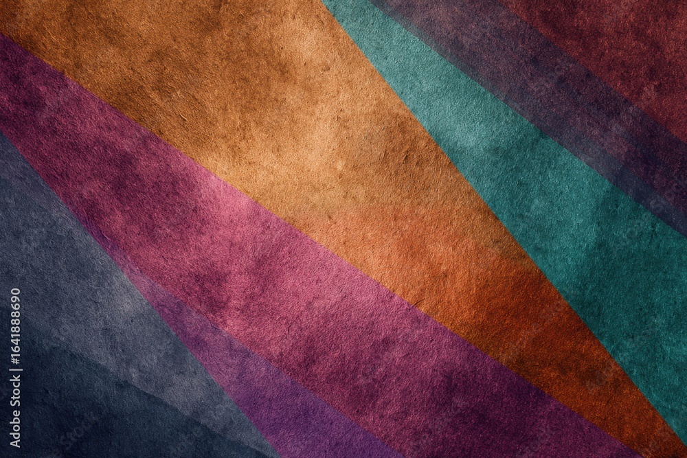 Poster colorful geometric patterns create vibrant visual effects on textured background