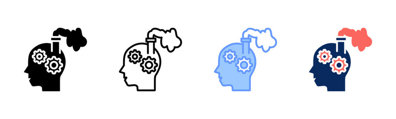 Brain Factory icon set multiple style collection