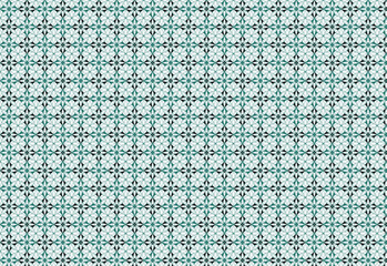 A seamless checkered green geometric diamond cut line pattern with an elegant Arabic vector background. Ideal for modern, luxurious, and Islamic designs or batik typical Indonesian cloth patterns