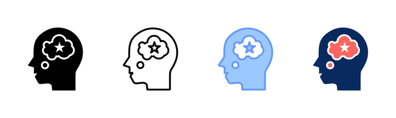 Dream Think icon set multiple style collection