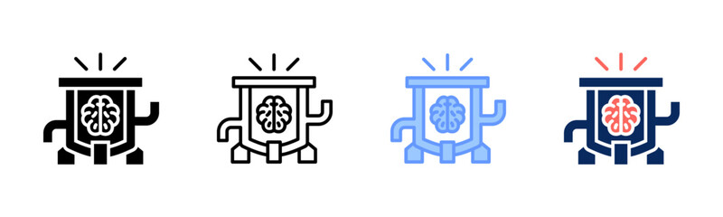 Thought Reactor icon set multiple style collection