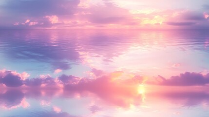 Fototapeta premium A pastel gradient with gentle, blurry transitions between lavender, peach, and sky blue, creating a tranquil and ethereal atmosphere. 