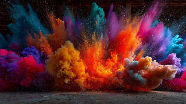A vibrant burst of colors showcasing the stunning beauty of diverse hues and shades in art
