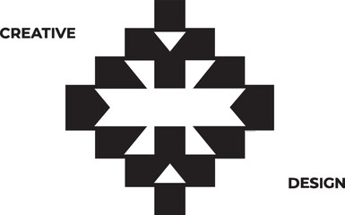 Modern abstract monochrome poster background featuring a black and white geometric prism shape with perspective ideal for social media banners and advertisements