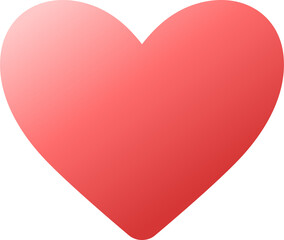 Vector illustration of a soft pink gradient heart, a universal symbol for love, romance, and emotional connection.