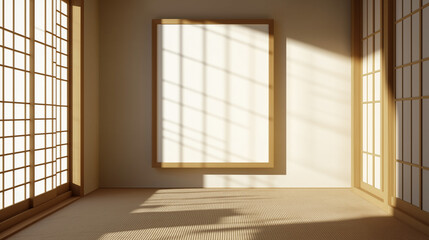 Serene Japanese Room with Natural Light and Minimalist Aesthetic