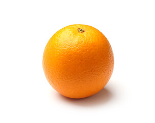 One whole juicy orange isolated on white