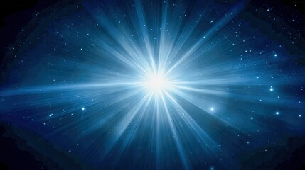Fototapeta premium Brilliant Burst of Light: A Captivating Abstract Image of Radiating Energy and Cosmic Flare