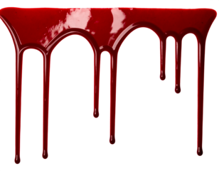 Flowing Blood / Dripping blood isolated on white . PNG