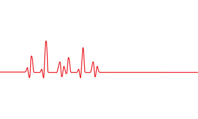 ECG heartbeat pulse line, ECG, EKG, electrocardiogram, cardiogram, heart beat waveform