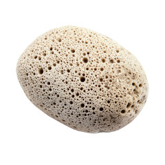 Pumice stone with many small holes isolated on transparent background