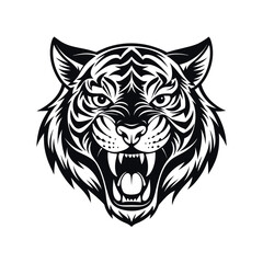 Obraz premium angry Tiger Mascot tattoo stock illustration