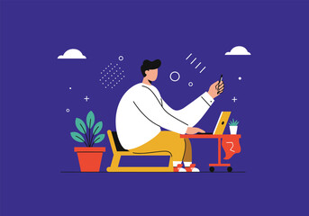 Modern Flat Vector Illustration of People Lifestyle Template