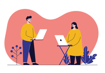 Modern Flat Vector Illustration of People Lifestyle Template