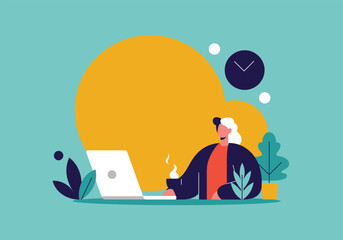 Modern Flat Vector Illustration of People Lifestyle Template