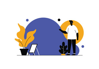 Modern Flat Vector Illustration of People Lifestyle Template