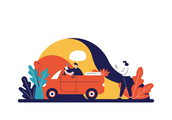 Modern Flat Vector Illustration of People Lifestyle Template