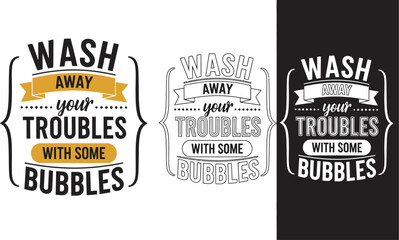 Wash away your troubles with some bubbles bathroom decor editable