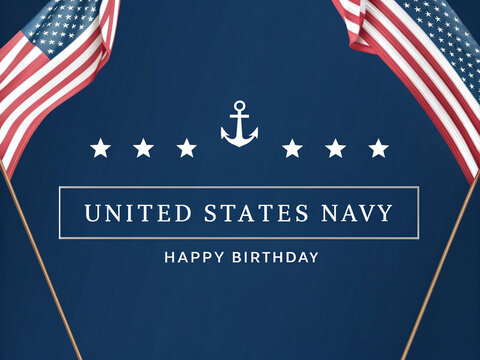 Happy birthday US Navy military patriotic american flag stars stripes 13 october - Powered by Adobe