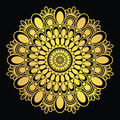 Luxury mandala background with golden arabesque pattern wallpaper design.