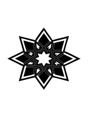 Fototapeta premium Geometric Star Pattern Silhouette