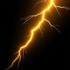 The energy explosion of golden lightning