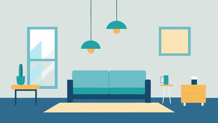 light filled minimalist living room floating furniture