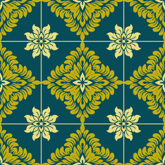 Damask seamless pattern vector background. baroque style pattern. Luxury textile. Graphic ornate pattern for wallpaper, fabric, packaging, wrapping. Damask floral ornament.