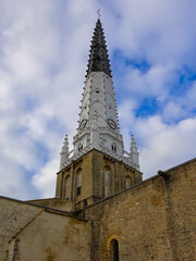 Obraz premium The steeple of the church of Ars-en-Re, France