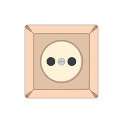 Electrical socket. Vector illustration in flat design.