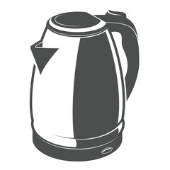 Vector Illustration of Electric Kettle in Minimal Silhouette Style