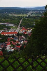 Aerial View Checiny Town With