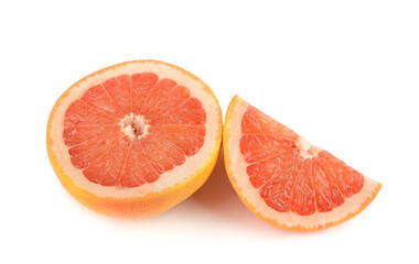 Grapefruit fruit isolated on white.