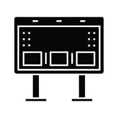 Digital scoreboard silhouette vector graphic