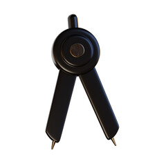 vector illustration of a black and white compass