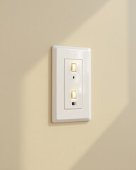 Light Switch on Wall with Soft Lighting