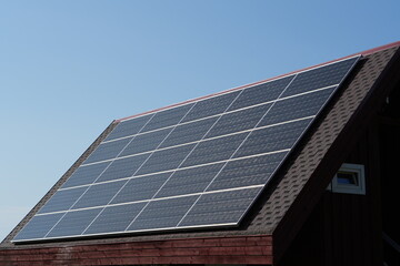 Solar Panels on a House Rooftop