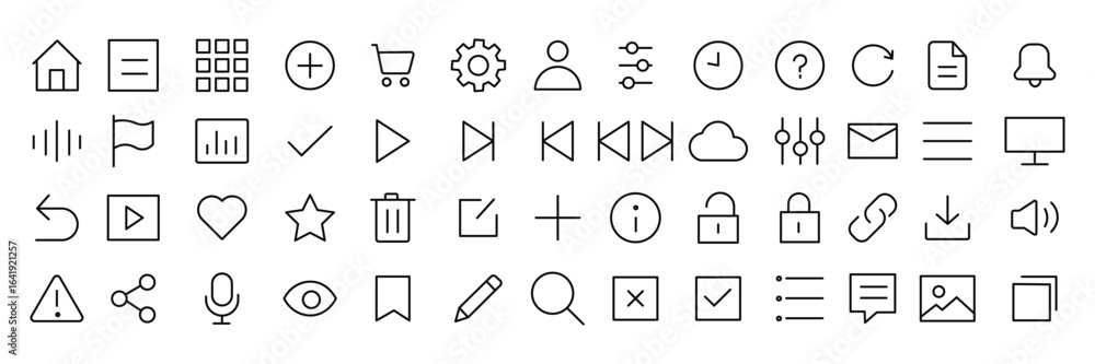 Aufkleber modern minimalist line icon. websites and app line icon. essential user interface editable stroke li