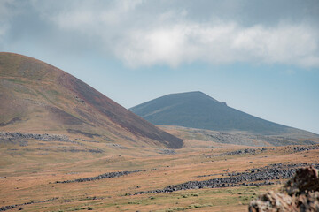 mountain landscape with clouds