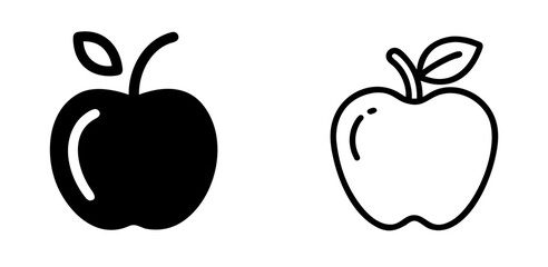 Apple Fruit Icon for Healthy Food Fresh Organic Nutrition Design