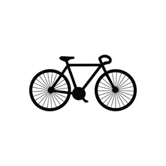 Fototapeta premium Bicycle silhouette black white