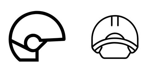 Helmet Icon Design for Safety, Construction, and Protective Gear