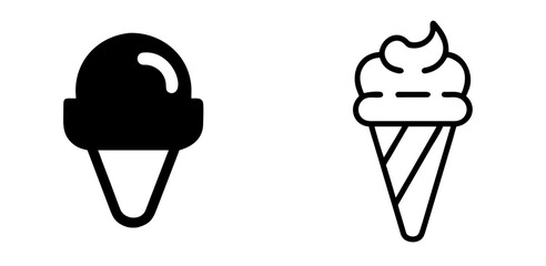 Ice Cream Icon Design for Dessert, Food, and Sweet Treats