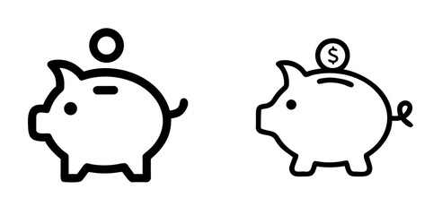 Piggy Bank Icon Design for Savings, Finance, and Money Management