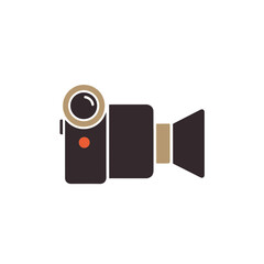 Flat Camcorder Video Camera Icon Ideal for Video, Illustration and Animation 