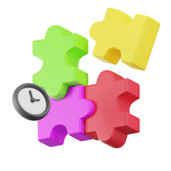 Fototapeta premium 3d puzzle pieces