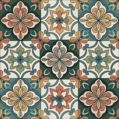 Fototapeta premium vector illustration hires Collection of High-Resolution Abstract Seamless ornament Patterns with Diverse Designs and Textures 